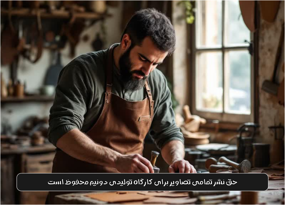 تخته کاری کیف چرم